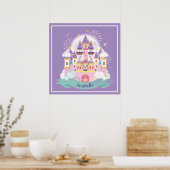 Hübsch Princess Personalisiert Poster (Küche)