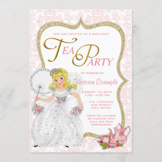 Hübsch Princess Tea Party Einladung