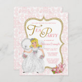 Hübsch Princess Tea Party Einladung (Vorne/Hinten)