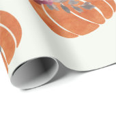 Hübsch Pumpkin Floral Girly Geburtstag Geschenkpapier (Rolleneckpunkt)