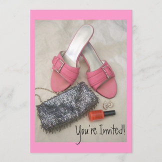 Hübsch Purpurrosa Heels Einladungen zum Geburtstag