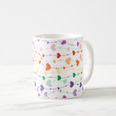 Hübsch Rainbow Hearts Pattern Küche Kaffeetasse (VorderseiteRechts)
