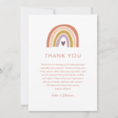 Hübsch Rainbow Peach Lavender Boho Babysitter Dankeskarte (Vorderseite)
