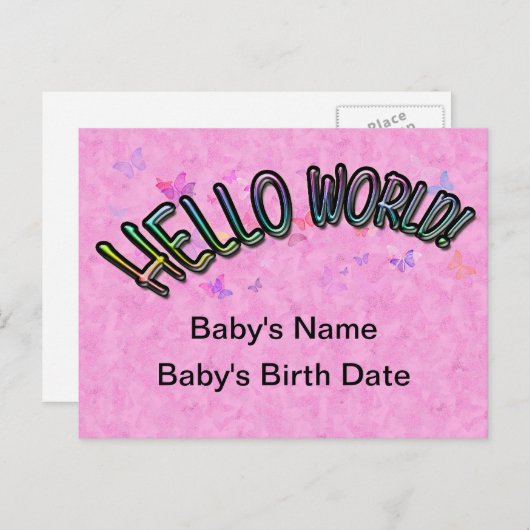 Hübsch Rainbow Postkarte (Vorne/Hinten)