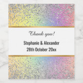 Hübsch Rainbow Sparkle CUSTOM Weinetikett (Einzelnes Label)