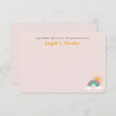 Hübsch Rainbow Sunshine Baby Advice RSVP Karte (Vorne/Hinten)