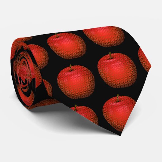 Hübsch Red Apples Neck Tie Krawatte (Gerollt)