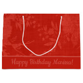 Hübsch Red auf Red Floral Pattern Große Geschenktüte (Vorderseite)