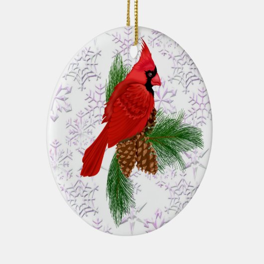 Hübsch Red Bird Keramikornament (Rechts)