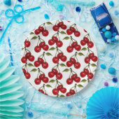 Hübsch Red Cherry Watercolor Pappteller (Party)