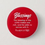 Hübsch Red Christlich Faith Sessellift Bible Verse Button (Vorderseite)