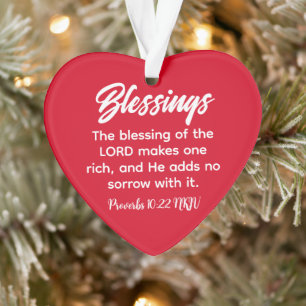 Hübsch Red Christlich Faith Sessellift Bible Verse Ornament