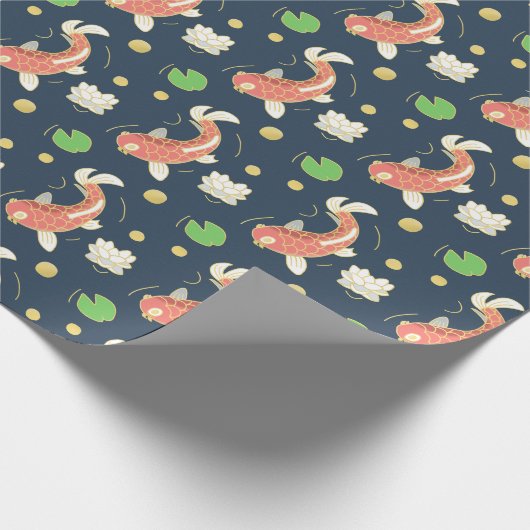 Hübsch Red Koi Geschenkpapier (Ecke)