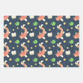 Hübsch Red Koi Geschenkpapier Set (Vorderseite)