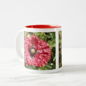 Hübsch Red Poppy Blume Macror Tasse (Vorderseite Links)
