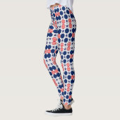 Hübsch Red White Blue Star Muster Leggings (Links)