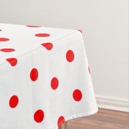 Hübsch Red White Polka Dots Tischdecke