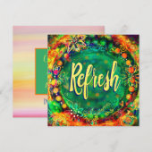 Hübsch refresh Grün Inspiration Boho Floral Dankeskarte (Vorne/Hinten)