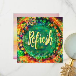 Hübsch refresh Grün Inspiration Boho Floral Dankeskarte