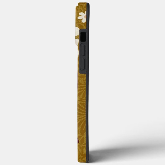 Hübsch Retro Golden Floral Funky Case-Mate iPhone Hülle (Rückseite / Links)