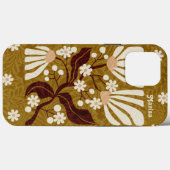 Hübsch Retro Golden Floral Funky Case-Mate iPhone Hülle (Rückseite (Horizontal))