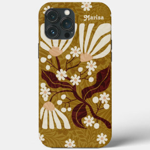 Hübsch Retro Golden Floral Funky Case-Mate iPhone Hülle