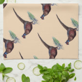 Hübsch Ring Neck Pheasant Tan Geschirrtuch (Gefaltet)