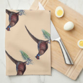 Hübsch Ring Neck Pheasant Tan Geschirrtuch (Viertel Falte)