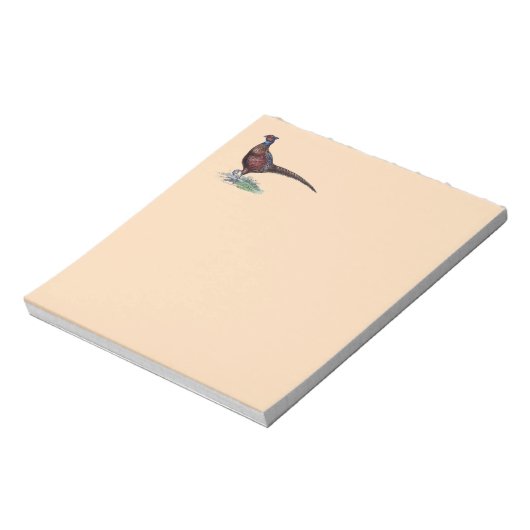 Hübsch Ring Neck Pheasant Tan Notizblock (Rotiert)