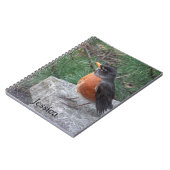 Hübsch Robin Foto Personalisiert Name Notebook Notizblock (Linke Seite)