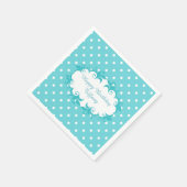 Hübsch Robins Egg Blue Polka Dot Paper Napkins Serviette (Ecke)