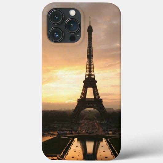 Hübsch Romantischer Sonnenuntergang Eiffel Tower P Case-Mate iPhone Hülle (Rückseite)