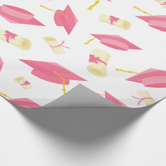 Hübsch-rosa-Abitur Geschenkpapier (Ecke)