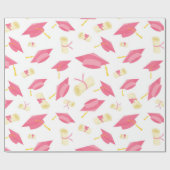 Hübsch-rosa-Abitur Geschenkpapier (Flach)