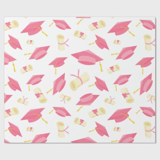 Hübsch-rosa-Abitur Geschenkpapier (Flach)