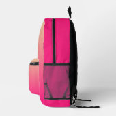 Hübsch rosa Abstrakte Gradient Bedruckter Rucksack (Rechts)
