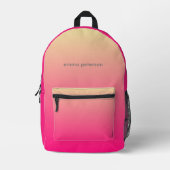 Hübsch rosa Abstrakte Gradient Bedruckter Rucksack (Vorderseite)