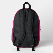 Hübsch rosa Abstrakte Gradient Bedruckter Rucksack (Rückseite)