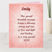 Hübsch rosa Add Name wird gut Karte (Vorderseite)