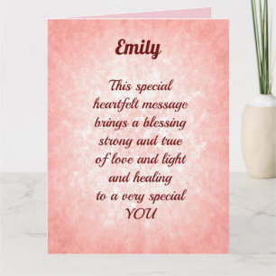 Hübsch rosa Add Name wird gut Karte