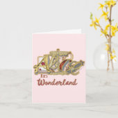 Hübsch rosa Alice im Wunderland Blank Karte (Gelbe Blume)