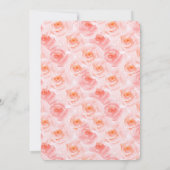Hübsch-Rosa-Aquarellfarben-Rose Hochzeiten laden e Einladung (Rückseite)