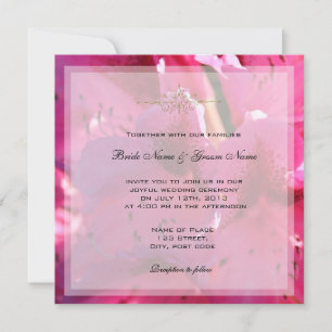 Hübsch-rosa Azalea Blume Einladungen zur Hochzeit