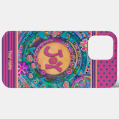 Hübsch rosa Bläserjochdoten Inspirivity Name Case-Mate iPhone Hülle (Rückseite (Horizontal))