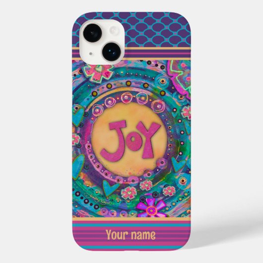 Hübsch rosa Bläserjochdoten Inspirivity Name Case-Mate iPhone Hülle (Rückseite)