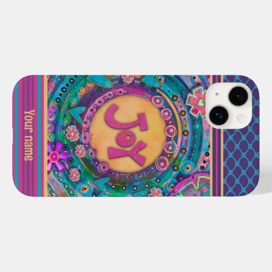 Hübsch rosa Bläserjochdoten Inspirivity Name Case-Mate iPhone Hülle (Rückseite (Horizontal))