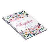 Hübsch rosa Bläsername Scripture Notebook Notizblock (Rechte Seite)