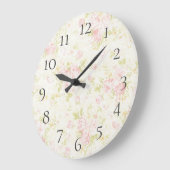 Hübsch rosa, bläserne Spitze Große Wanduhr (Winkel)