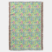 Hübsch rosa, blau, gelbe Primrosen Krustendecke Decke (Vorderseite Vertikal)