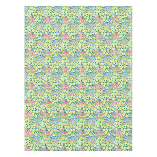 Hübsch rosa, blau, gelbe Primrosen Tablette Tischdecke (Vorderseite)